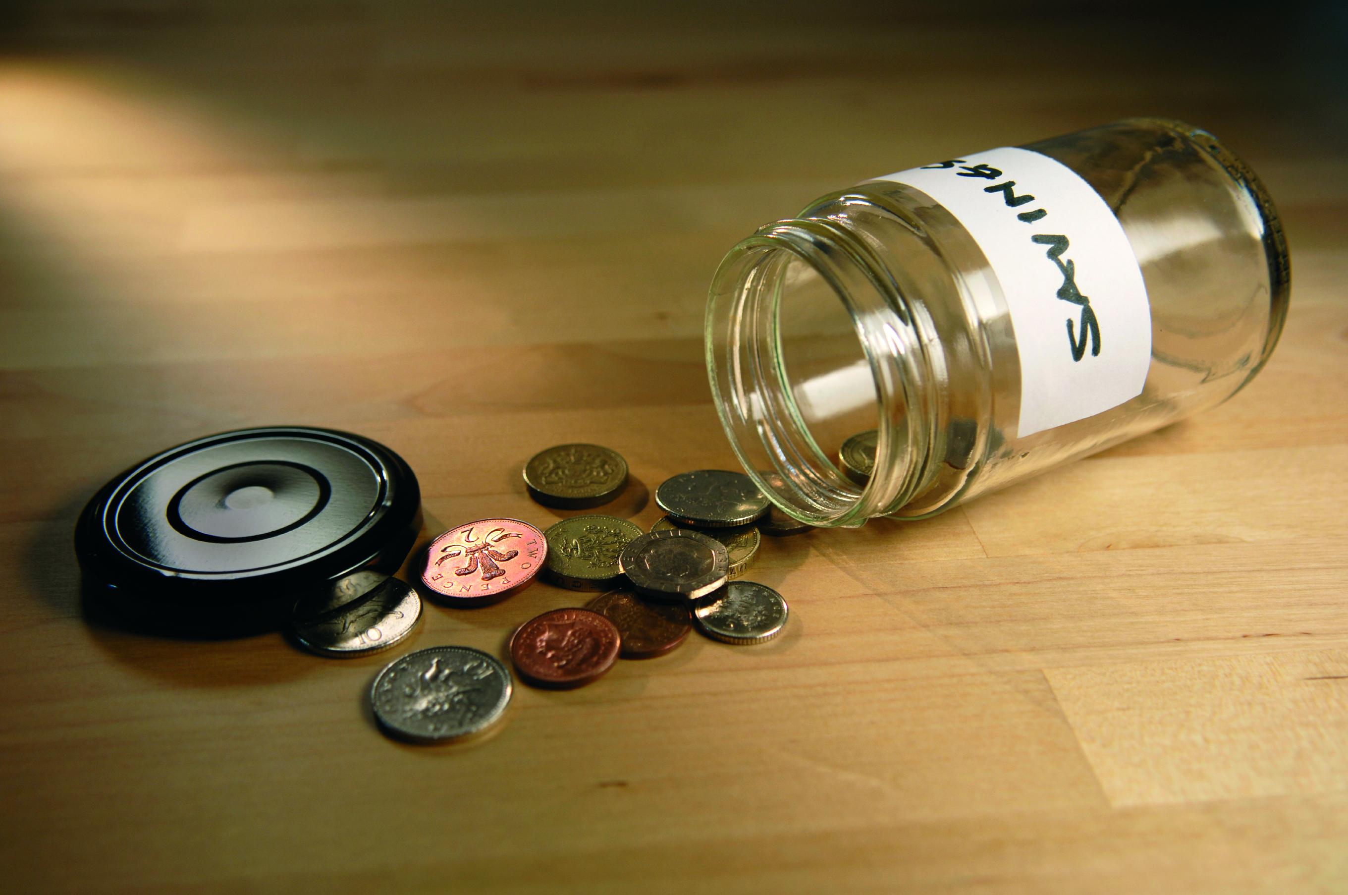 jar of spilt money