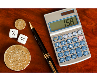 calculator coin and pen icon