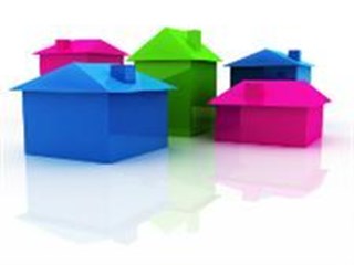 multi colour model houses