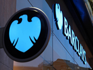 Barclays bank sign and logo