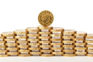 pile of pound coins