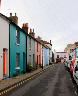 Houses in a street mortgages